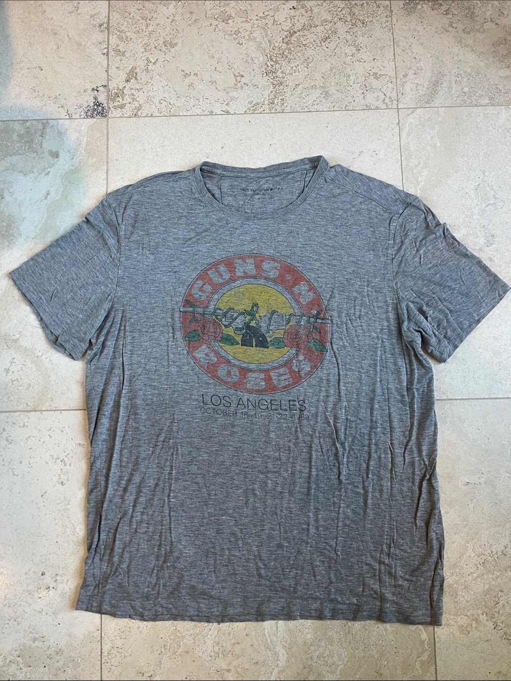 John Varvatos Guns N Roses LA 1989 Ltd Edition Rock Icon Collection Tee Large